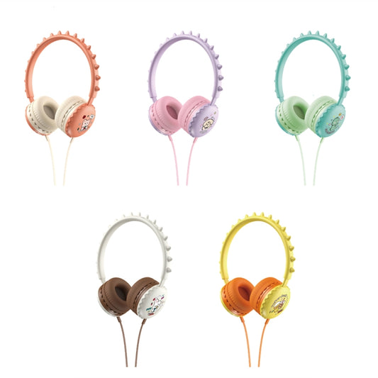 Y19 Cute Cartoon Stereo Music Wired Headphones with Microphone(Cute Dinosaur) by buy2fix
