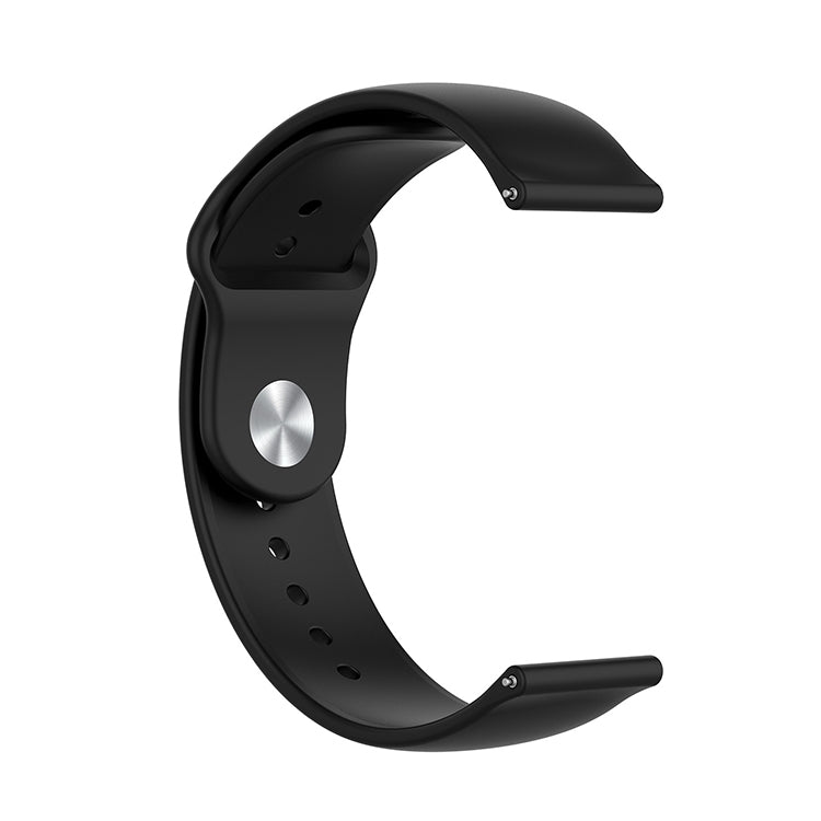 Monochrome Silicone Watch Band for Samsung Galaxy Watch Active 2 22mm(black) - Watch Bands by buy2fix | Online Shopping UK | buy2fix