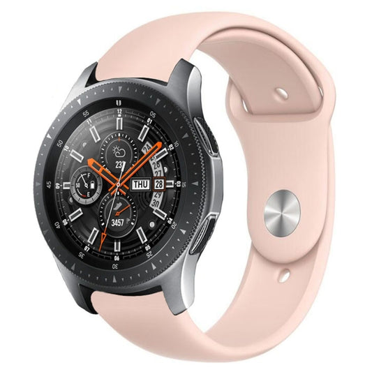 Monochrome Silicone Watch Band for Samsung Galaxy Watch Active 2 22mm(light pink) - Watch Bands by buy2fix | Online Shopping UK | buy2fix