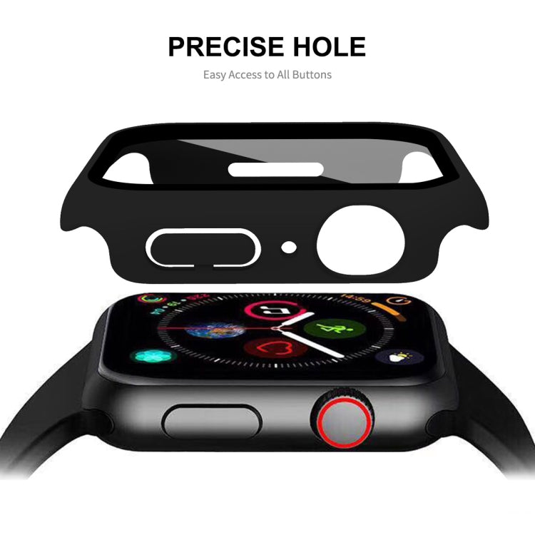 ENKAY Hat-Prince 2 in 1 PC Frame + 9H Tempered Glass Protector Full Coverage Case For Apple Watch Series 8 / 7 45mm(Red) - Watch Cases by ENKAY | Online Shopping UK | buy2fix