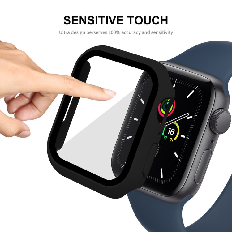 ENKAY Hat-Prince 2 in 1 PC Frame + 9H Tempered Glass Protector Full Coverage Case For Apple Watch Series 8 / 7 45mm(Green) - Watch Cases by ENKAY | Online Shopping UK | buy2fix