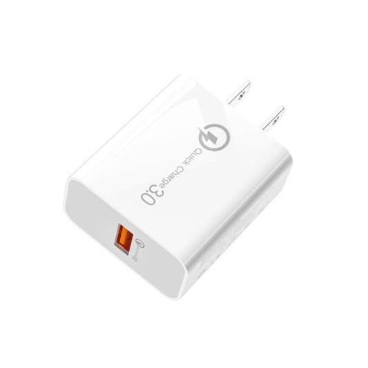 APD-2003 18W QC3.0 Single Port USB Charger with 1m USB to Type-C Data Cable(US Plug) - USB Charger by buy2fix | Online Shopping UK | buy2fix