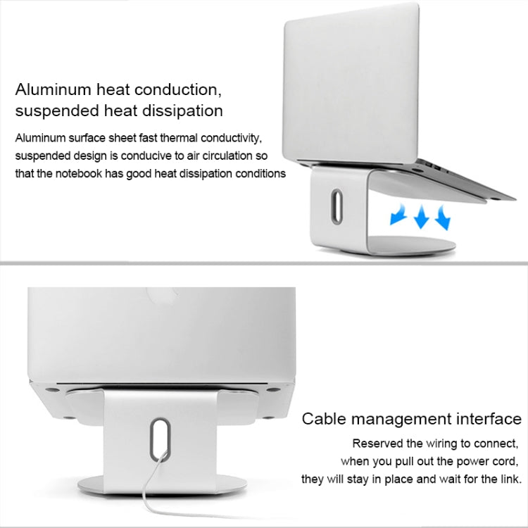 AP-2S Aluminum Alloy Laptop Stand 360 Degrees Rotating Radiator - Laptop Stand by buy2fix | Online Shopping UK | buy2fix