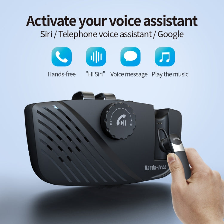 SP16 Car Speaker Bluetooth Headset Kit Privacy Call Visor Handsfree Phone Headset Wireless Car Audio - Bluetooth Car Kits by buy2fix | Online Shopping UK | buy2fix