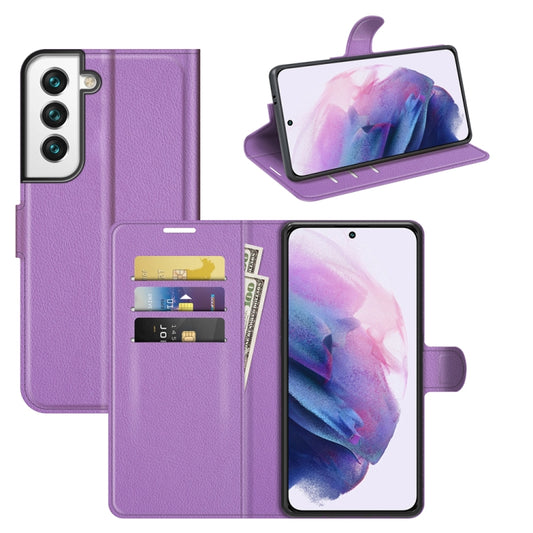 For Samsung Galaxy S22+ 5G Litchi Texture Horizontal Flip Protective Case with Holder & Card Slots & Wallet(Purple) - Galaxy S22+ 5G Cases by buy2fix | Online Shopping UK | buy2fix
