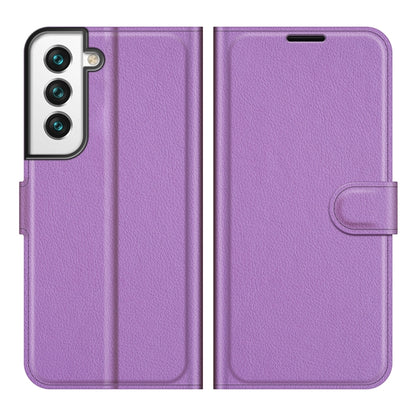 For Samsung Galaxy S22+ 5G Litchi Texture Horizontal Flip Protective Case with Holder & Card Slots & Wallet(Purple) - Galaxy S22+ 5G Cases by buy2fix | Online Shopping UK | buy2fix