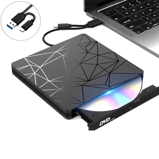 USB 3.0 Type-C DVD Drive Driverless High Speed Read Write Recorder CD Burner External DVD-RW Player
