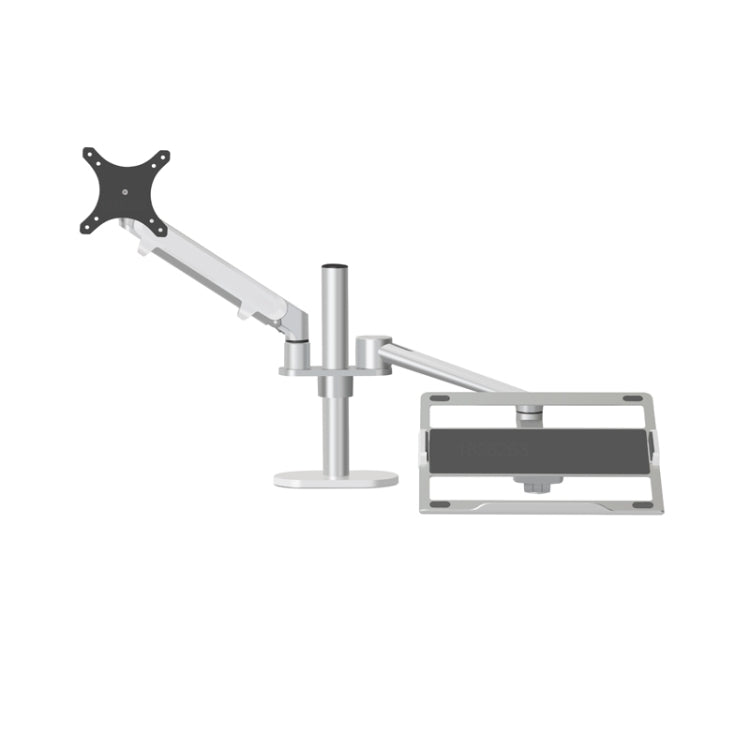 OL-3S Aluminum Height Adjustable Desktop Computer Stand for 17-32 inch and 12-17 inch Monitor(Silver) - Laptop Stand by buy2fix | Online Shopping UK | buy2fix