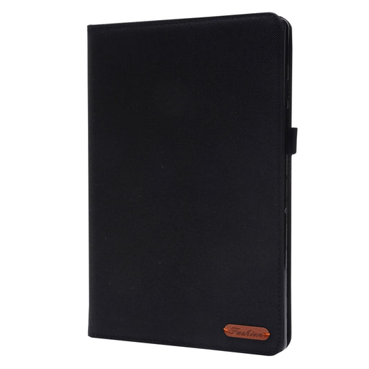 For Samsung Galaxy Tab A8 10.5 2021 Horizontal Flip Fabric PU Leather Tablet Case with Card Slots & Holder(Black) - Other Galaxy Tab PC by buy2fix | Online Shopping UK | buy2fix