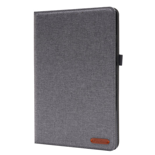 For Samsung Galaxy Tab A8 10.5 2021 Horizontal Flip Fabric PU Leather Tablet Case with Card Slots & Holder(Grey) - Other Galaxy Tab PC by buy2fix | Online Shopping UK | buy2fix