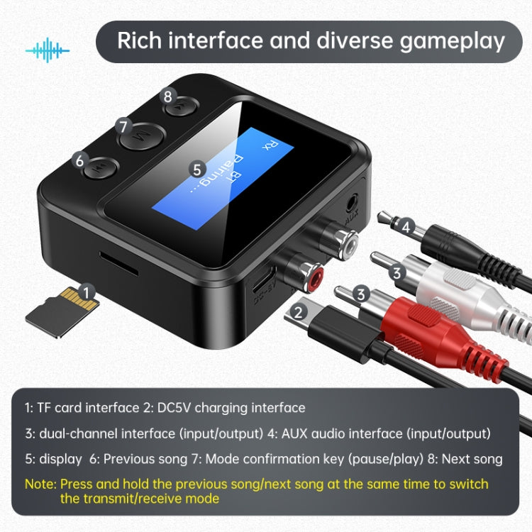 C39S Bluetooth Receiver Transmitter RCA Speaker to 3.5mm Wireless Audio Adapter - Audio Receiver Transmitter by buy2fix | Online Shopping UK | buy2fix