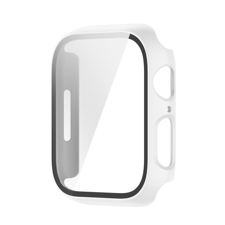 Shockproof PC Protective Case with Tempered Glass Film For Apple Watch Series 9 / 8 / 7 45mm(black) - Watch Cases by buy2fix | Online Shopping UK | buy2fix