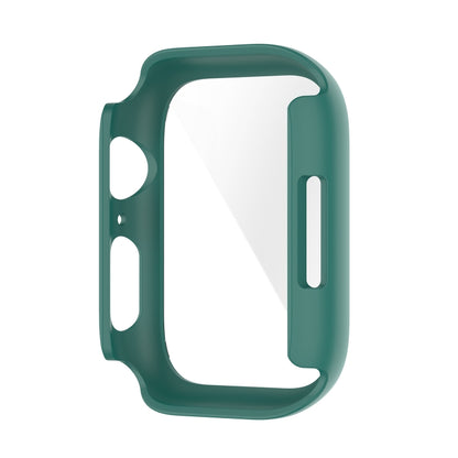 Shockproof PC Protective Case with Tempered Glass Film For Apple Watch Series 9 / 8 / 7 45mm(black) - Watch Cases by buy2fix | Online Shopping UK | buy2fix