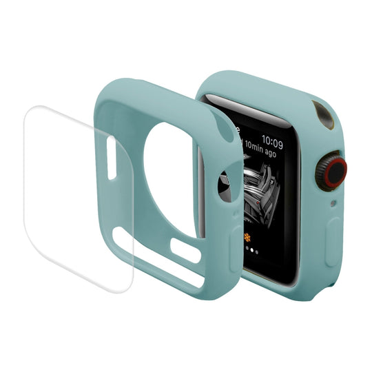ENKAY Hat-Prince Protective TPU Watch Case + Full Coverage PET Screen Protector Film For Apple Watch Series 9 / 8 / 7 41mm(Green)
