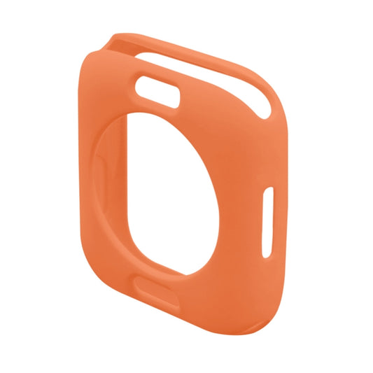 ENKAY Hat-Prince Protective TPU Watch Case + Full Coverage PET Screen Protector Film For Apple Watch Series 8 / 7 45mm(Orange) - Watch Cases by ENKAY | Online Shopping UK | buy2fix