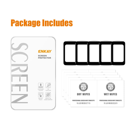 For Fitbit Charge 5 / Charge 6 5pcs ENKAY Hat-Prince 3D Curved Edge PC Edge PMMA HD Screen Film - Screen Protector by ENKAY | Online Shopping UK | buy2fix