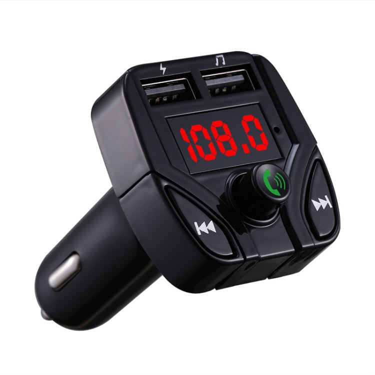 C4 Bluetooth MP3 Hands-free Car Device LCD FM Transmitter Dual USB Charger - Bluetooth Car Kits by buy2fix | Online Shopping UK | buy2fix