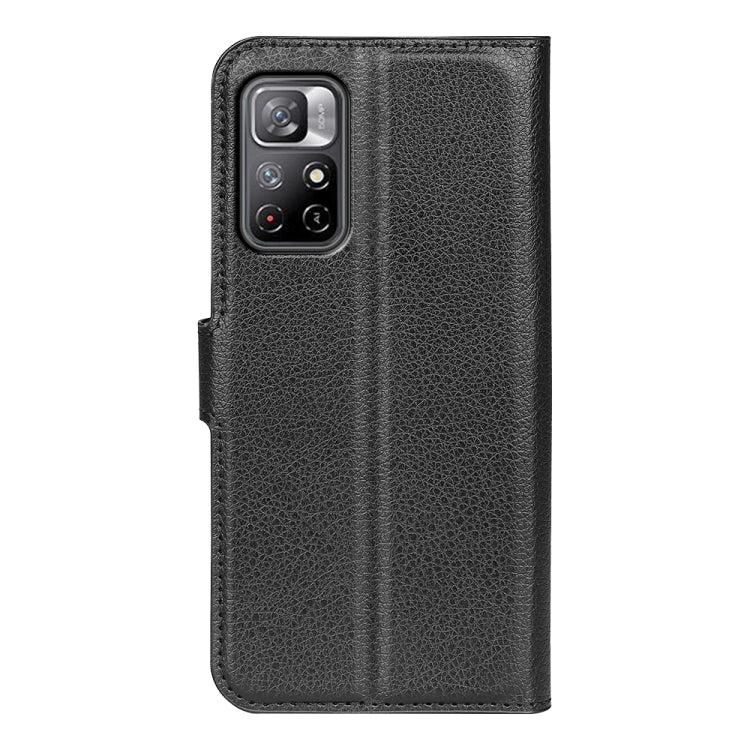 For Xiaomi Redmi Note 11 Litchi Texture Horizontal Flip Protective Case with Holder & Card Slots & Wallet(Black) by buy2fix