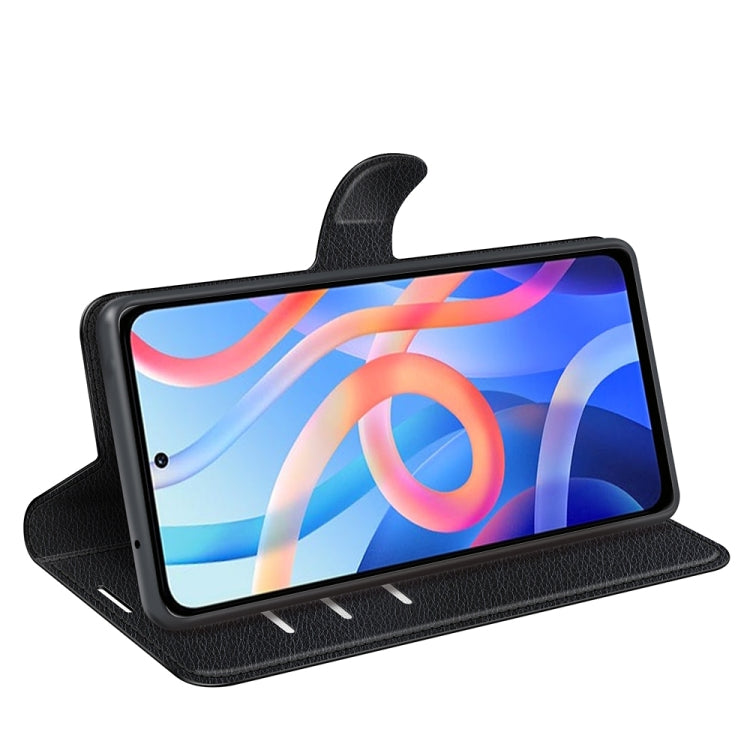 For Xiaomi Redmi Note 11 Litchi Texture Horizontal Flip Protective Case with Holder & Card Slots & Wallet(Black) by buy2fix