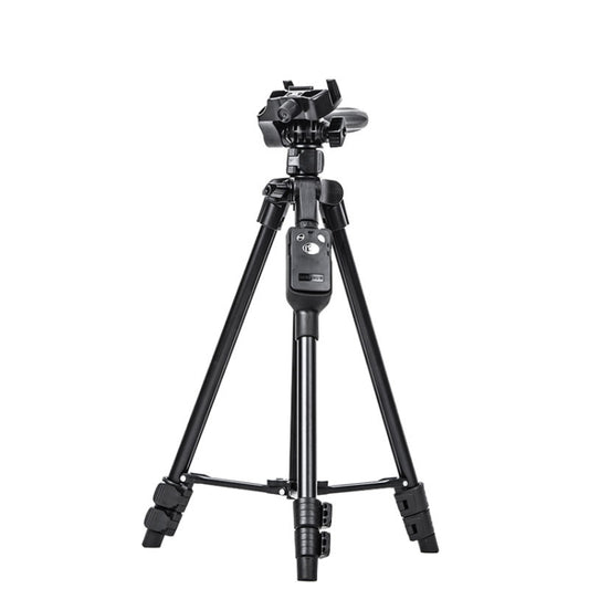 YUNTENG 6208 Aluminum Tripod Mount with Bluetooth Remote Control &  3-Way Head & Phone Clamp - Tripods by YUNTENG | Online Shopping UK | buy2fix