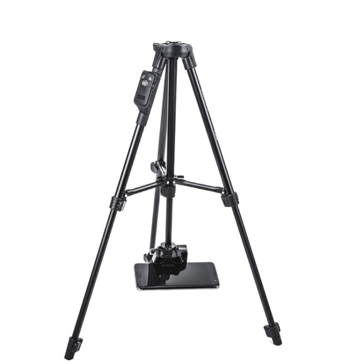 YUNTENG 6208 Aluminum Tripod Mount with Bluetooth Remote Control &  3-Way Head & Phone Clamp - Tripods by YUNTENG | Online Shopping UK | buy2fix