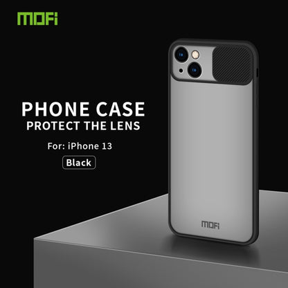 For iPhone 13 MOFI Translucent Frosted PC + TPU Phone Case(Black) - iPhone 13 Cases by MOFI | Online Shopping UK | buy2fix