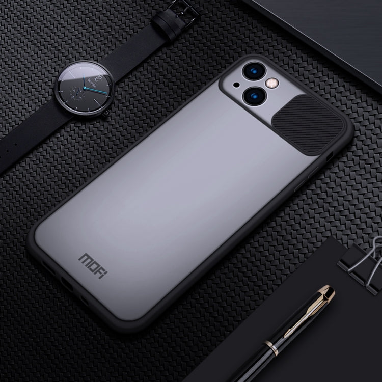 For iPhone 13 MOFI Translucent Frosted PC + TPU Phone Case(Black) - iPhone 13 Cases by MOFI | Online Shopping UK | buy2fix