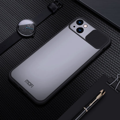 For iPhone 13 MOFI Translucent Frosted PC + TPU Phone Case(Black) - iPhone 13 Cases by MOFI | Online Shopping UK | buy2fix