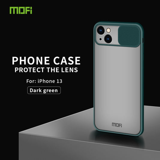 For iPhone 13 MOFI Translucent Frosted PC + TPU Phone Case(Green) - iPhone 13 Cases by MOFI | Online Shopping UK | buy2fix