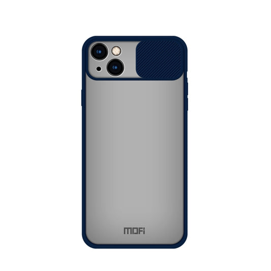 For iPhone 13 MOFI Translucent Frosted PC + TPU Phone Case(Blue) - iPhone 13 Cases by MOFI | Online Shopping UK | buy2fix