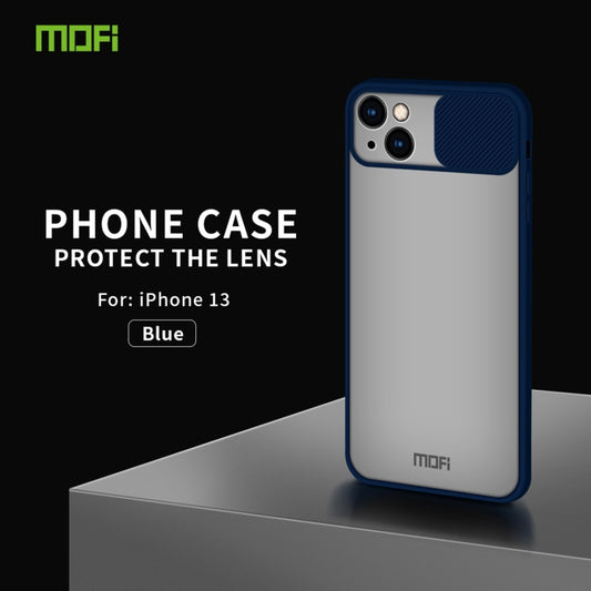 For iPhone 13 MOFI Translucent Frosted PC + TPU Phone Case(Blue) - iPhone 13 Cases by MOFI | Online Shopping UK | buy2fix