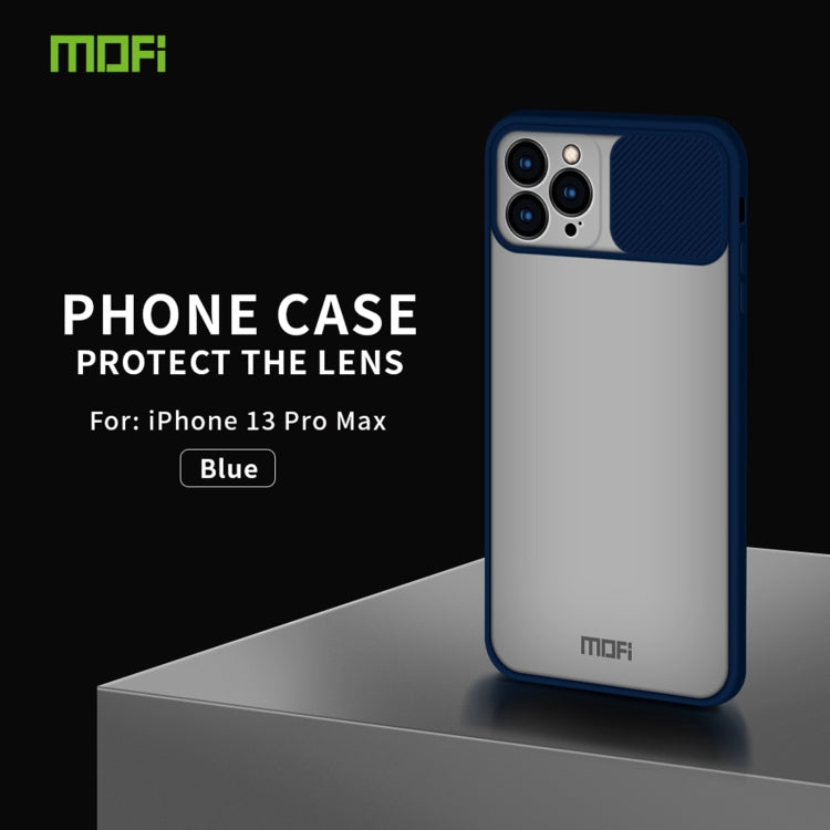 For iPhone 13 Pro Max MOFI Translucent Frosted PC + TPU Phone Case(Blue) - iPhone 13 Cases by MOFI | Online Shopping UK | buy2fix