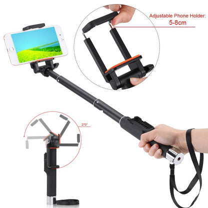 YT-888 Rotating Selfie Stick with Bluetooth for Smartphone - Selfie Sticks by buy2fix | Online Shopping UK | buy2fix
