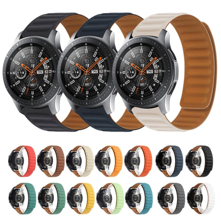 Silicone Magnetic Watch Band For Huawei Watch GT2 46mm,width:22mm(Dark Blue) by buy2fix