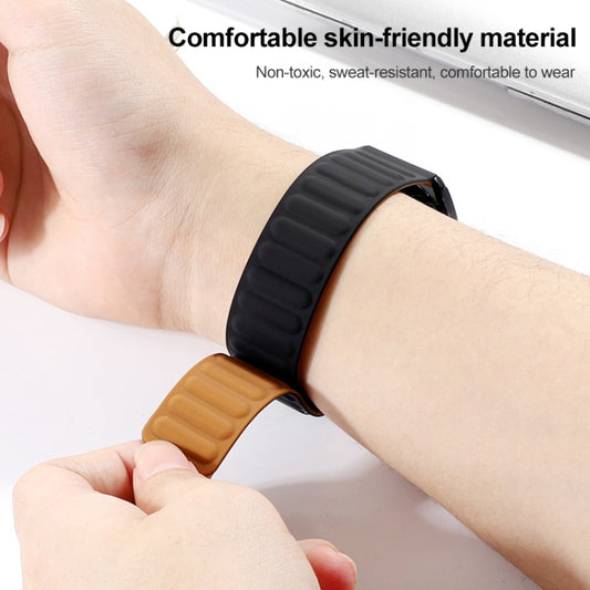 22mm Silicone Magnetic Watch Band For Honor Watch GS3 / Magic(Yellow) - Watch Bands by buy2fix | Online Shopping UK | buy2fix
