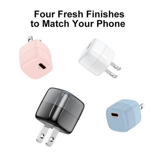 ENKAY APQ-011 Mini PD 20W USB-C / Type-C Port Fast Charger, US Plug(Pink) - USB Charger by ENKAY | Online Shopping UK | buy2fix
