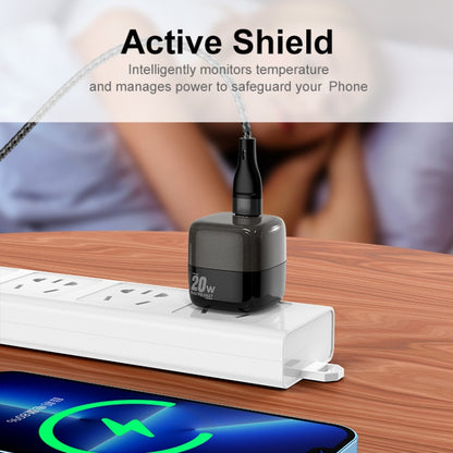 ENKAY APQ-011 Mini PD 20W USB-C / Type-C Port Fast Charger, US Plug(Blue) - USB Charger by ENKAY | Online Shopping UK | buy2fix