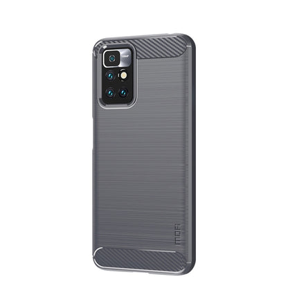 For Xiaomi Redmi 10 / 10 Prime MOFI Gentleness Series Brushed Texture Carbon Fiber Soft TPU Phone Case(Gray) - Xiaomi Cases by MOFI | Online Shopping UK | buy2fix