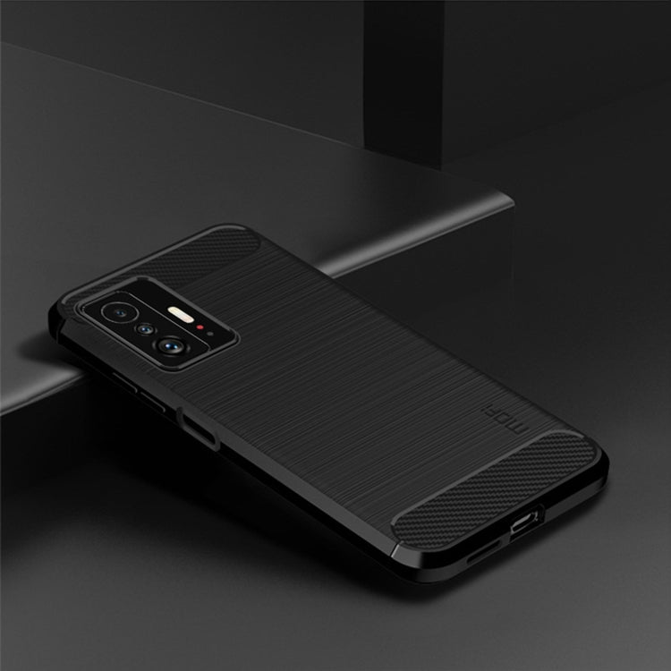 For Xiaomi Mi 11T / 11T Pro MOFI Gentleness Series Brushed Texture Carbon Fiber Soft TPU Phone Case(Black) - Xiaomi Cases by MOFI | Online Shopping UK | buy2fix
