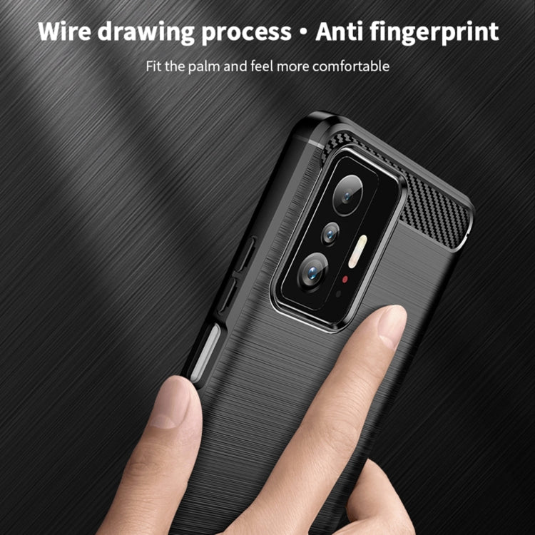 For Xiaomi Mi 11T / 11T Pro MOFI Gentleness Series Brushed Texture Carbon Fiber Soft TPU Phone Case(Black) - Xiaomi Cases by MOFI | Online Shopping UK | buy2fix