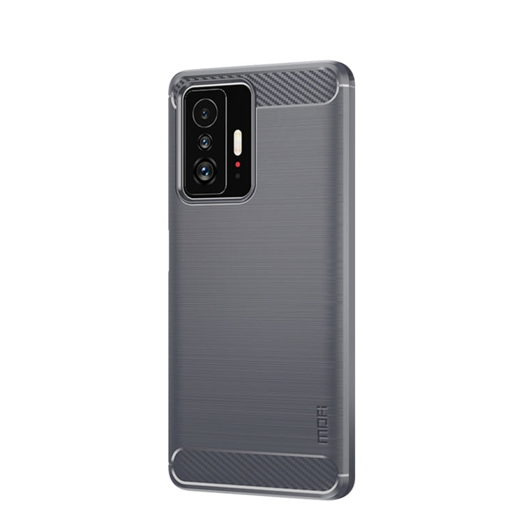 For Xiaomi Mi 11T / 11T Pro MOFI Gentleness Series Brushed Texture Carbon Fiber Soft TPU Phone Case(Gray) - Xiaomi Cases by MOFI | Online Shopping UK | buy2fix
