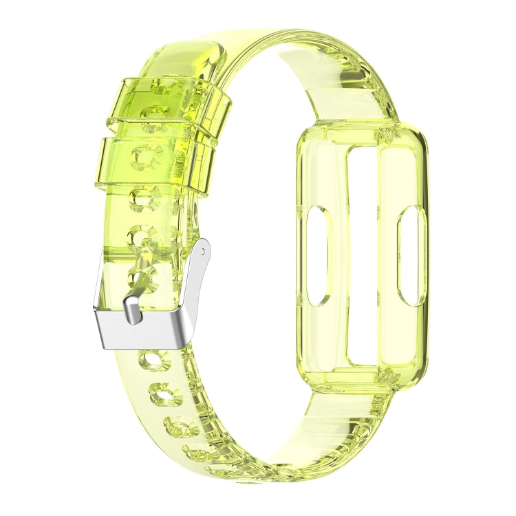 For Fitbit Ace 2 Transparent Silicone Integrated Watch Band(Transparent Yellow) - Watch Bands by buy2fix | Online Shopping UK | buy2fix