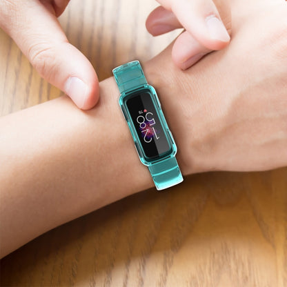 For Fitbit Ace 2 Transparent Silicone Integrated Watch Band(Transparent Blue) - Watch Bands by buy2fix | Online Shopping UK | buy2fix