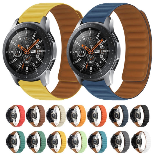 For Samsung Galaxy Gear S3 Silicone Magnetic Watch Band(White) - Watch Bands by buy2fix | Online Shopping UK | buy2fix