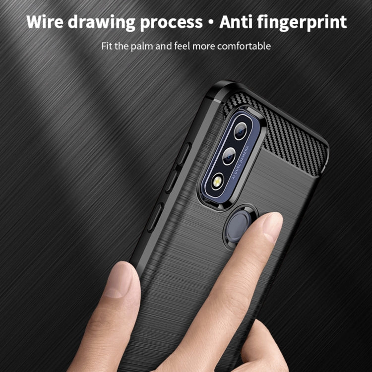 For Motorola Moto G Pure 2021 MOFI Gentleness Series Brushed Texture Carbon Fiber Soft TPU Case(Black) - Motorola Cases by MOFI | Online Shopping UK | buy2fix