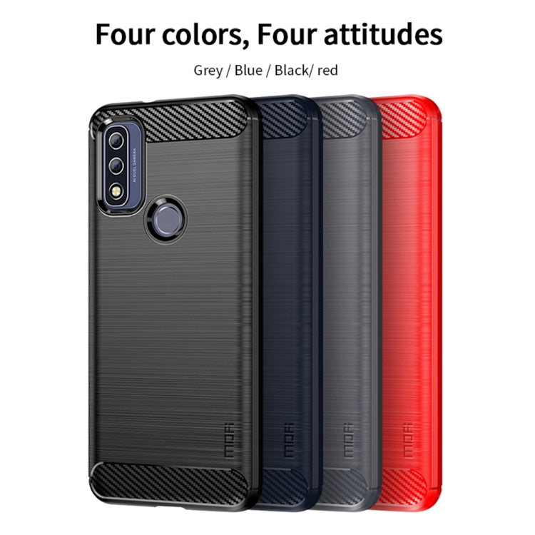 For Motorola Moto G Pure 2021 MOFI Gentleness Series Brushed Texture Carbon Fiber Soft TPU Case(Black) - Motorola Cases by MOFI | Online Shopping UK | buy2fix