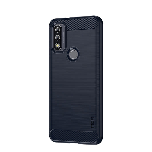 For Motorola Moto G Pure 2021 MOFI Gentleness Series Brushed Texture Carbon Fiber Soft TPU Case(Blue) - Motorola Cases by MOFI | Online Shopping UK | buy2fix