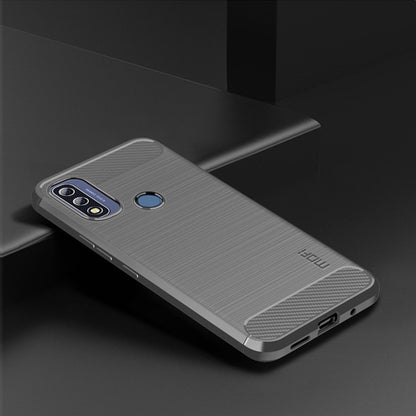 For Motorola Moto G Pure 2021 MOFI Gentleness Series Brushed Texture Carbon Fiber Soft TPU Case(Gray) - Motorola Cases by MOFI | Online Shopping UK | buy2fix