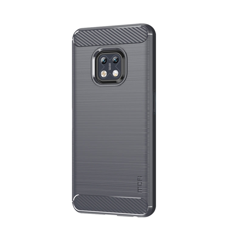 For Nokia XR20 MOFI Gentleness Series Brushed Texture Carbon Fiber Soft TPU Case(Gray) - Nokia Cases by MOFI | Online Shopping UK | buy2fix