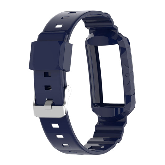 For Fitbit Charge 4 Silicone One Body Armor Watch Band(Navy Blue) - Watch Bands by buy2fix | Online Shopping UK | buy2fix